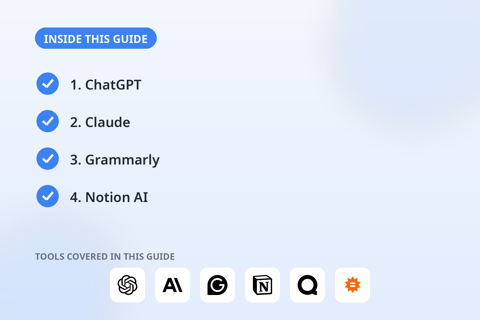 Inside this guide: the key sections covered and the tools compared.