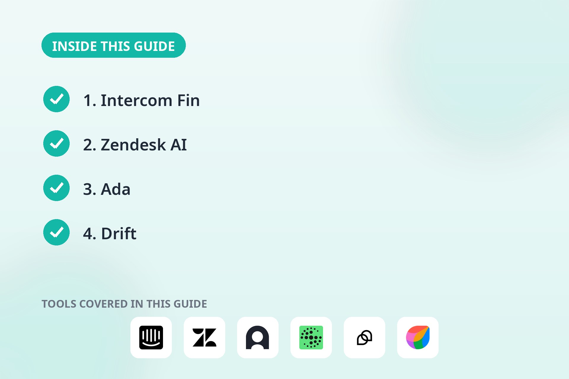 Inside this guide: the key sections covered and the tools compared.