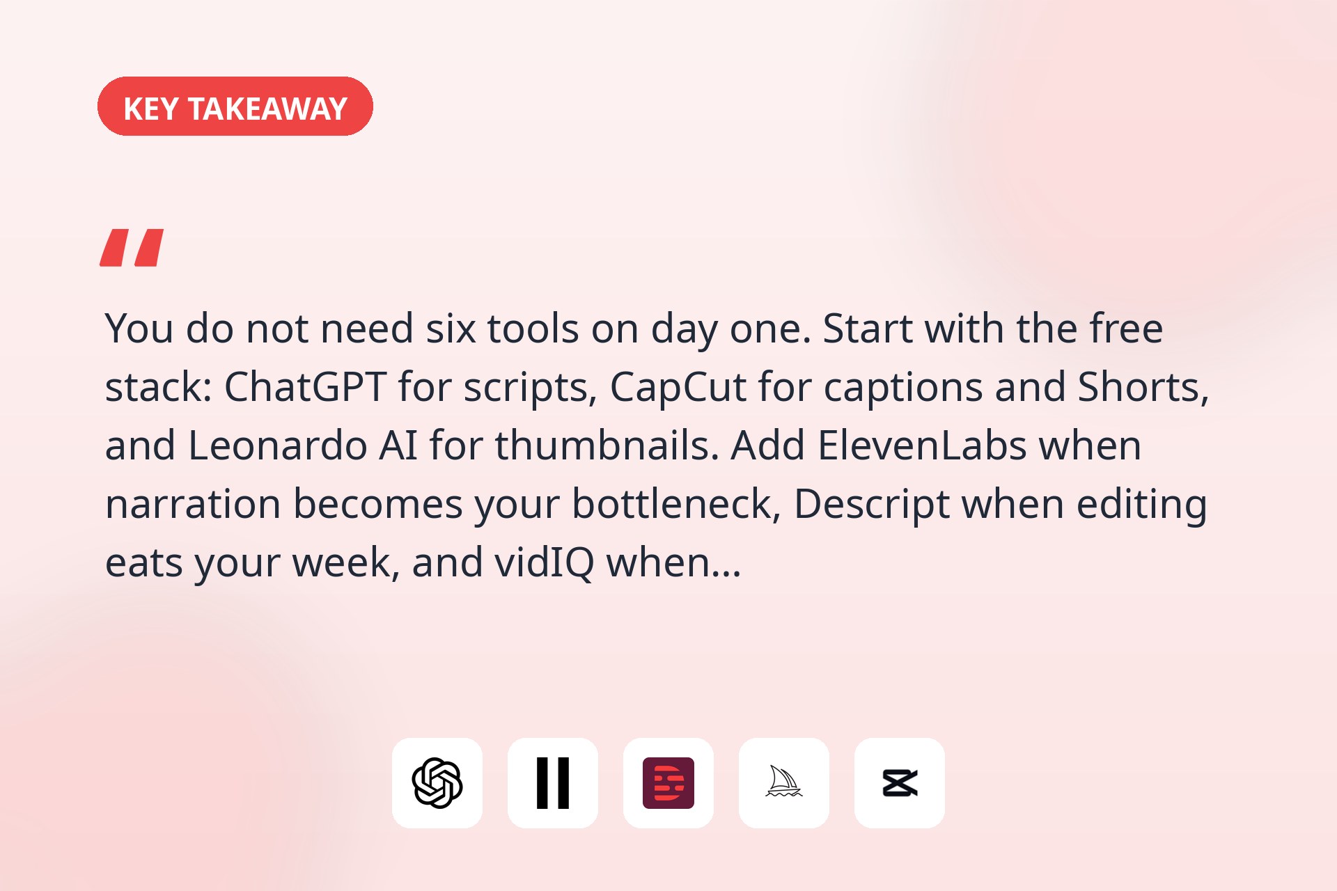 The key takeaway from this guide.