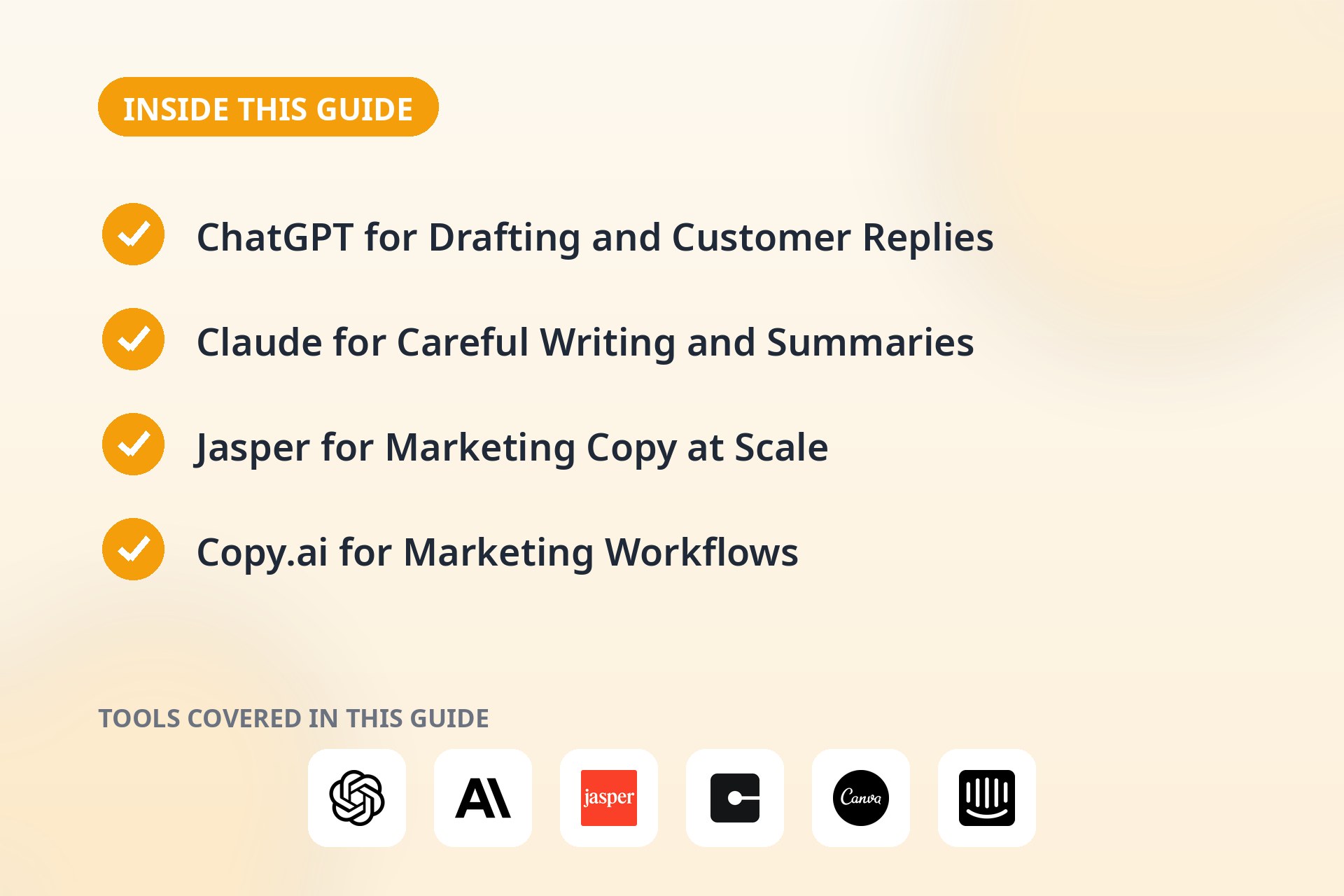 Inside this guide: the key sections covered and the tools compared.