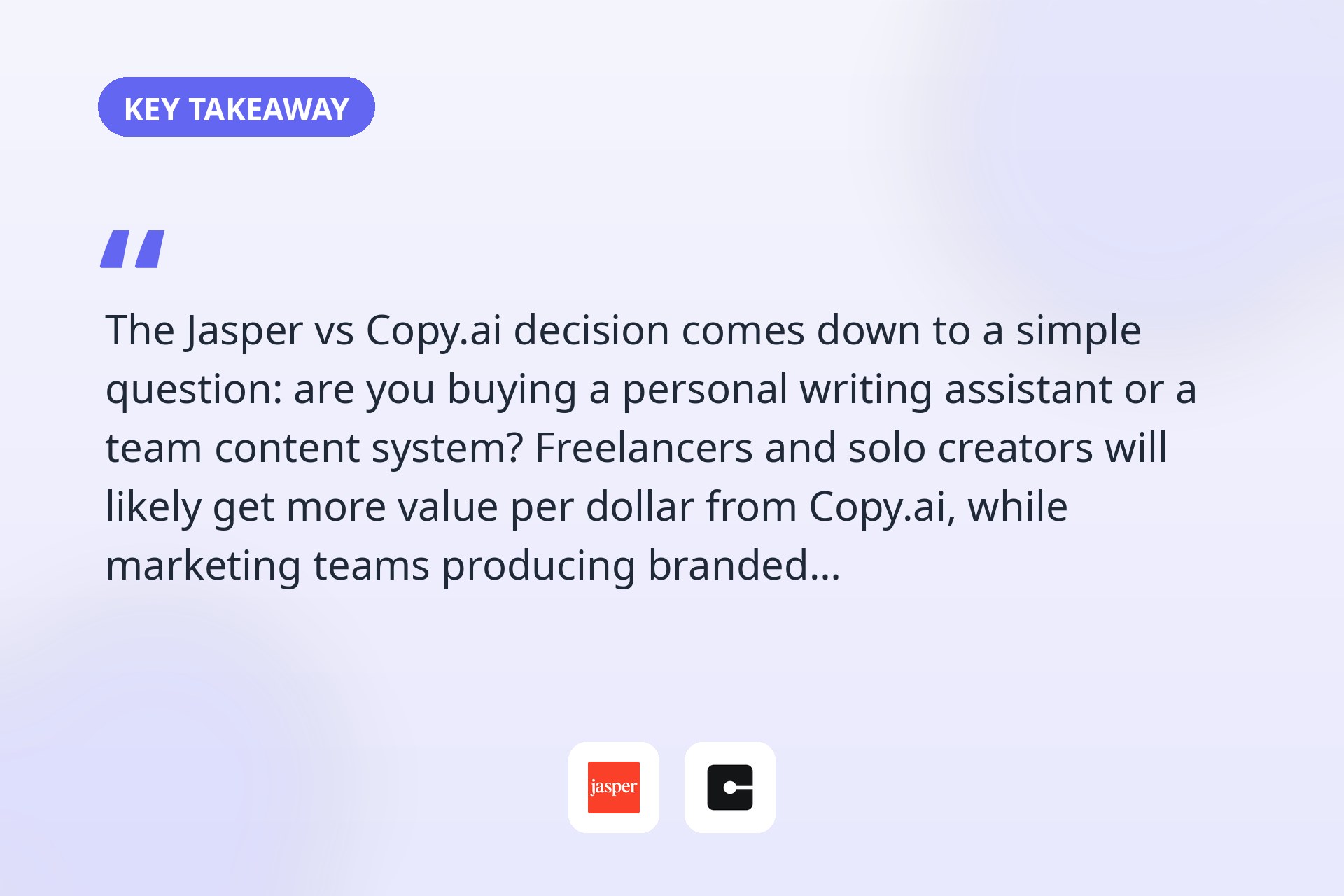 The key takeaway from this guide.